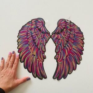 Iron on, patches, Colorful Spangled Wings Patch,